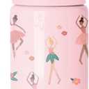 Simple Modern Kids Water Bottle with Straw Lid | 14oz Insulated Stainless Steel Kids Tumbler & Spill Proof Toddler Cup for School, Girls, Boys | Summit | Pink Ballerina