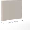Flash Furniture Hugo Twin Headboard with 2 Outlets, USB Port, USB Type-C Port, Faux Linen Upholstery, Dual Hanging Options, Beige