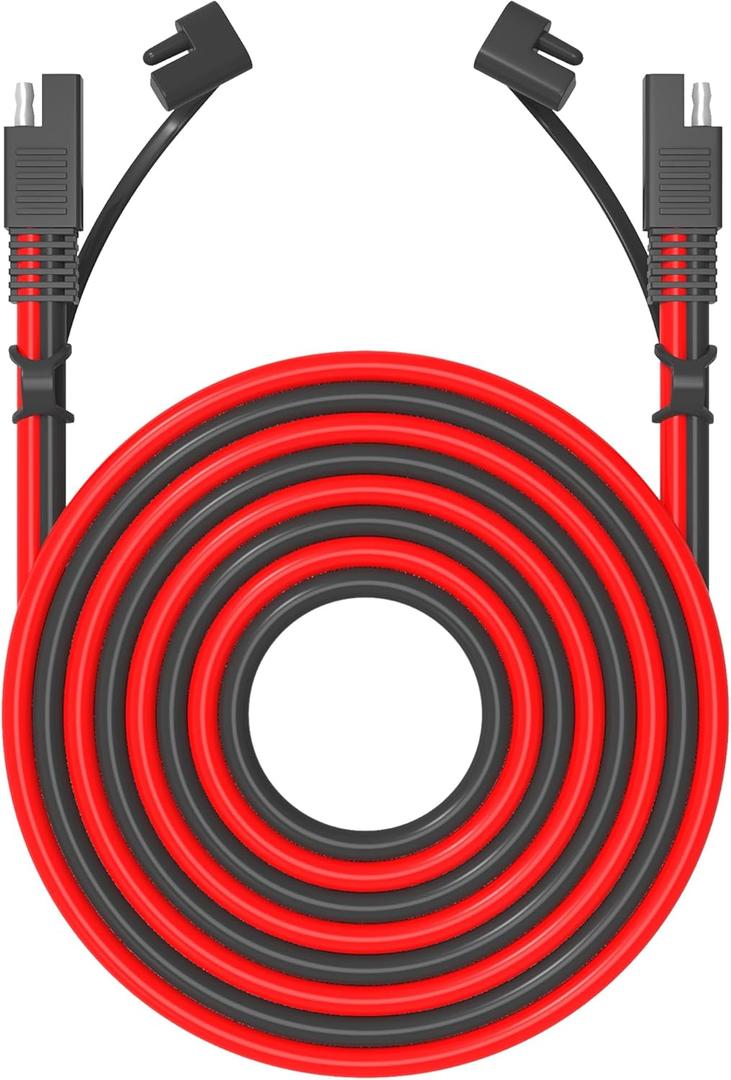 OYMSAE 10FT SAE to Extension Cable 10 AWG Quick Disconnect SAE Connector Solar Panel Extension Cable for Automotive Motorcycle Battery Yacht 10 Guage OYMSAE 10FT SAE to Extension Cable 10 AWG Quick Disconnect SAE Connector Solar Panel Extension Cable for Automotive Motorcycle Battery Yacht 10 Guage