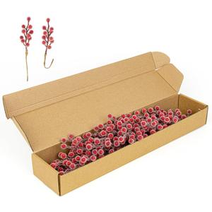 Artificial Berry Stems 30 Pack Fall Floral Picks and Sprays 6.5 Inch Small Orange Berry Branches for Autumn Thanksgiving Harvest Christmas Tree DIY Decorations