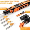 Sharp Pebble Cordless Lawn Mower Blade Sharpener Adjustable 20- 40 Angle Guide-Rotary Tool with Replaceable Sharpening Wheel Bits & Fast Rechargeable Battery Effortless Precision for Lawn Care