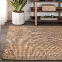JONATHAN Y Pata Hand Woven Chunky Jute Natural Indoor Area Rug, 4x6, Bohemian, Rustic, Cottage, Easy-Cleaning for Living Room, Bedroom, Kitchen, Non-Shedding (NRF102A-4)