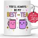 Gossby Friend Coffee Mug - BEST-TEA - Gifts for Best Friend Women - Christmas Friendship Gift for Female Friend - Best Friends Birthday Gift - Besties BFF Gifts - 11oz White Ceramic Cup