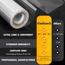 Vanhench 32 in 50 ft (600") Clear Cellophane Wrap Roll 3Mil Thick for Gift, Basket Treats Bag, Bouquet Flower Wrapping, Clear Plastic Wrap Mothers Day Easter Wrapping Paper (32" fold into 16")