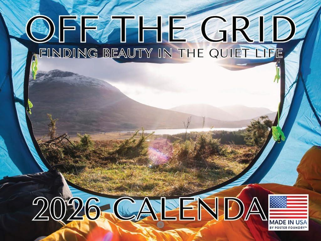 Off The Grid 2026 Calendar With Peaceful Nature Quotes