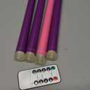 Flameless Advent Candle Set 4-Piece LED Advent Taper Candles Purple and Pink - Soft White Flickering Flame - Remote Control