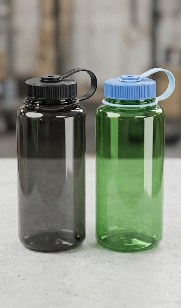 2 x Wide mouth water bottles