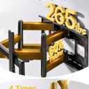 monTEK Heavy Duty Full Motion TV Wall Mount for 43-98 Inch Large TVs Hold up to 265 lbs, Extra Long 27.7" Extension Articulating Arm Bracket, Fits 16" 18" 24" Wood Studs, Max VESA 800x400mm