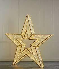 80cm Gold Light Up Star