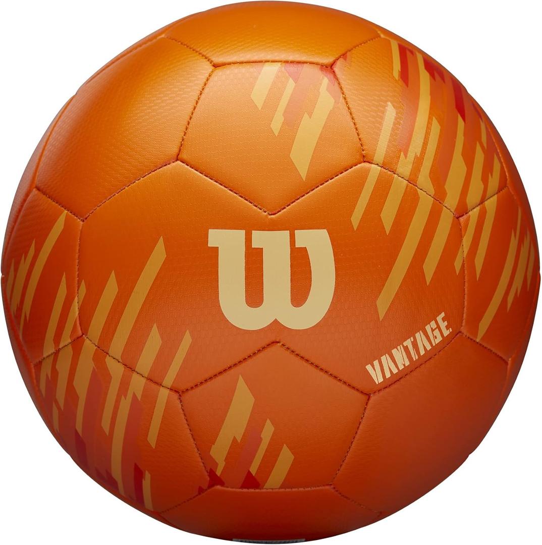 WILSON NCAA Vantage Soccer Balls - Size 3, Size 4 and Size 5 (Orange)