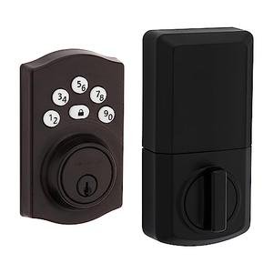 Kwikset Powerbolt 240 5-Button Keypad Venetian Bronze Traditional Electronic Deadbolt Door Lock, Featuring Convenient Keyless Entry, Customizable User Codes and Auto-Locking