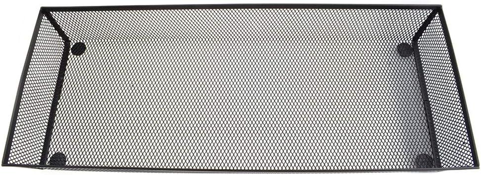HAHIYO Stackable Mesh Tray Cup 15 x 6 x 2 inches Sturdy Container for Desk Drawer Organizer Collection for Home Office School kitchen Soft Foam Feet No Sharp Edges 1 Pack Black