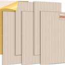 EVERECO 6 Pack Large Acoustic Panels, 47.223.60.4 inches, Soundproof Panels for Wall, Suitable for Live Broadcast Room, Media Room, Office Studio&Home(Camel)