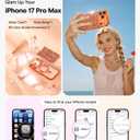 Meifigno Designed for iPhone 17 Pro Max Case 6.9", [Glitter Card & Wrist Strap] [Compatible with MagSafe] [2X HD Screen Protectors] Surround Raised Lens Protection for 17 ProMax Case, Cosmic Orange