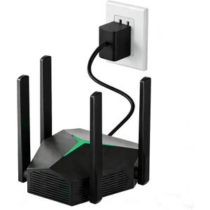 NPET AC1200 WiFi Extender Dual Band, 1200Mbps Wireless Signal Booster for Home, 7000 Sq.ft Coverage, 32 Devices, USB-C & 2 Ethernet Ports, Black