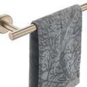 JQK Champagne Bronze Towel Bar, 9 Inch 304 Stainless Steel Thicken 0.8mm Towel Rack Bathroom, Towel Holder Wall Mount, Total Length 12 Inch, TB110L9-CB