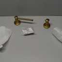 BESy Wall Mounted Toilet Paper Roll Holder Rustproof Tissue Paper Holder Bathroom Flexible Pivoting Tissue Handle Toilet Tissue Roll Holder, Brushed Gold, Stainless Steel