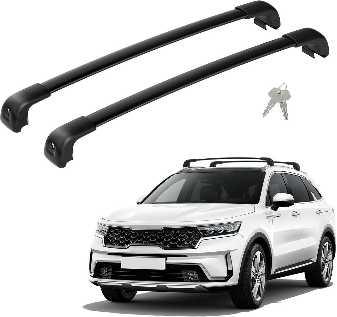FLYCLE 300Lbs Lockable Roof Rack Cross Bars Compatible with Kia Sorento & Sorento Hybird 2021-2026, Crossbars Cargo Racks Rooftop Luggage Canoe Kayak Camping Gear Bike Carrier Rack