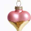 DN DECONATION 12Pcs Heart Shaped Ornaments, Glass Valentines Day Ornaments, Pink Gold Heart Baubles, Valentine's Day Christmas Mini Decoration for Tree, Outdoor Wedding Anniversary Party