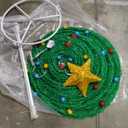 Tangkula 6.5 FT Pop-Up Lighted Christmas Tree, Artificial Xmas with 200 Warm White LED Lights, Collapsible Decoration, Fabric Celebration for Indoors & Outdoors