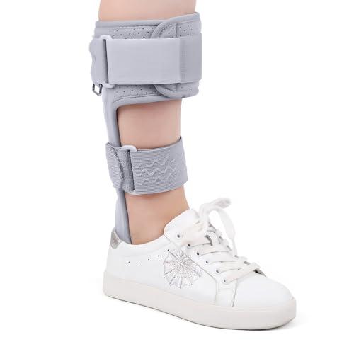 Medical AFO Foot Drop Brace - Drop Foot Braces for Walking - AFO Brace Walking with Shoe - Ankle Foot Orthosis for Stroke - Drop Foot Stabilizer Support for Men & Women Medium-Right (Comfort) 9.5"