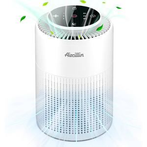 Air Purifiers for Home Bedroom H13 True HEPA Air Filter Cleaner, Odor Eliminator, Remove Smoke Dust Pollen Pet Dander, Night Light For Home Living Room Dorm, Quiet 24dB Filtration System