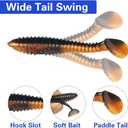 3 x Soft Plastic Swimbaits 10pcs 3", Paddle Tail for Fishing Bass Lures (Brwon)