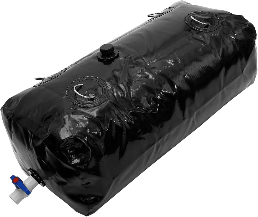 Water Tank Portable Water Storage Bladder with 3/4 Spigot and Overflow Kit Foldable Water Container PVC Large Capacity Emergency Water Bladder Tank for Camping Hiking Survival RV(110L)
