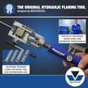 Mastercool 72475-PRC Universal Hydraulic Flaring Tool Set Patented Design 45 Double & Single Flares, Push Connect, GM Fuel Line, Brake Line Includes Hydraulic Ram & Mini Tube Cutter