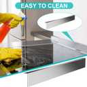 Blulu Universal Stove Gap Cover - 304 Stainless Steel Stove Gap Filler Slide-in Range Trim for Microwave Oven Cooktop Kitchen Decor, 36'' x 3'' x 1''