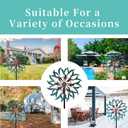 Stargarden Metal Wind Spinner,Two-Way Wind Sculptures,360 Degrees Kinetic Wind Spinners for Yard and Garden
