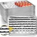 Yesland 30 Pack Disposable Aluminum Pans with Perforated Bottom for Air Circulation - 13.4 x 9 x 1.1 Inch Food Containers, Aluminum Sheet Pans for Cooking, Baking, Heating, Storing, Meal Prep, Takeout