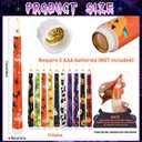Yungyan 10 Pcs Halloween Flameless Taper Candles Bulk 11 inches LED Flickering Taper Candles Battery Operated Plastic Candlesticks for Indoor Party Decor Supplies (Pumpkin Style)