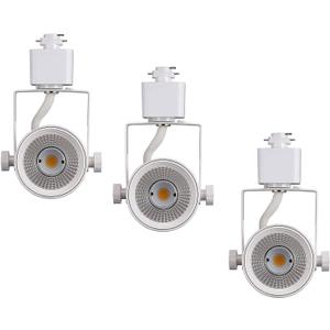 CLOUDY BAY 8W Dimmable LED Track Light Head,CRI90+ Day Light 5000K,Adjustable Tilt Angle Track Lighting Fixture,40 Angle for Accent Retail,White Finish,Halo Type- 3 Pack