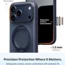 TORRAS for iPhone 17 Pro Max Case, 360 Magnetic Stand, [Fit for MagSafe] [4X Military-Grade Protection] Slim Case for iPhone 17 Pro Max phone case,6.9", Translucent Deep Blue, Ostand O3 Fitness Series