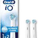 Oral-B iO Series Ultimate Clean Electric Toothbrush Replacement Brush Heads for an Oral-B Electric Toothbrush, 2 count, White