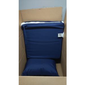 Favoyard Outdoor Seat Cushion Set 24 x 24 Inch Waterproof & Fade Resistant Patio Furniture Cushions with Removable Cover Deep Seat & Back Cushion with Tie Straps for Chair Sofa Couch, Blue 