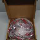 Fudios Lighted Red Berry Garland with Timer 120 LED 6FT Battery Operated USB Plug in,Lit Christmas Garlands Lights for Home Mantle Inside