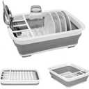 Collapsible Dish Drying Rack Portable Dish Drainer Dinnerware Organizer for Kitchen RV Campers Storage