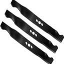 (3 Pack) 355-101 20" Lawn Mower Blades, Replace for 2105300125A Lawn Mower Blades 20" Length, 0.125" Thickness, 2 1/4" Width, 1" x 3/4" Center Hole, Compatible with Hyper Tough Deck Lawn Mower