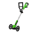 Electric Weed Wacker Cordless Eater Lightweight Edger Battery Powered Grass Trimmer/Lawn Edger/Mower/Brush Cutter, with 5 Types Blades and 2 Types Wheels for Yard and Garden Weeder Tool-Green