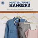 Zober Velvet Hangers 50 Pack - Ivory for Coats, Pants & Dress Clothes - Non Slip w/ 360 Degree Swivel, Holds up to 10 lbs - Strong Felt Hangers for Clothing