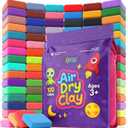 FlyFlag Air Dry Clay - 100 Colors, Ultra Light and Soft, Non-Toxic Modeling Clay for Kids with Tools and Tutorials, for Creative Play and Learning (Multicolor)