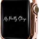 My Pretty Strap Glossy XOXO Protective Case for Apple Watch  Luxury Metal Cover for Women, Scratch-Resistant  Compatible with Apple Watch 38/40/41/42/44/45/46/49mm Gold, Rose Gold, Silver