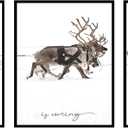 BigWig Prints Christmas Poster - Santa Sleigh Decor, Christmas Wall Art, Santa Picture, Pictures For Wall, Christmas Decor, For Art - Set Of 3 (12x16)