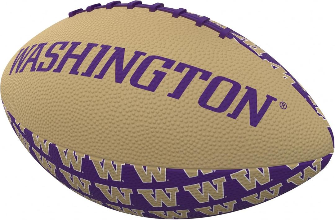 Logo Brands Washington Mini Size Rubber Footballl Mini-Size (5.25" X 5.25" X 8")