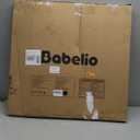 Babelio 29.7-46.5" No Bottom Bar Baby/Dog Gate for Stairs, House and Doorways, Auto Close Safety Pet Gates with Large Walk Thru Door, Hardware Mount, Black