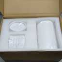 Creative Scents Polar White Bathroom Accessories Set with Trash Can - 6 Piece Bathroom Set Features: Waste Basket, Tissue Cover, Soap Dispenser, Toothbrush Holder, Tumbler and Soap Dish