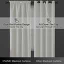 OVZME Ivory Curtains for Bedroom 72 Inches Long 2 Panels Set, Solid Thermal Insulated Light Filtering Window Curtains for Living Room, Dual Rod Pocket Soft Window Drapes, 2x40Wx72L Inches