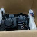 Headlight Assembly Compatible with GMC Sierra 2014-2018 1500 | 2015-2019 2500HD/3500HD Base/Denali/SLE/SLT, Halogen Headlamp Replacement W/O LED DRL, With Bulbs, Chrome Housing Amber Reflector